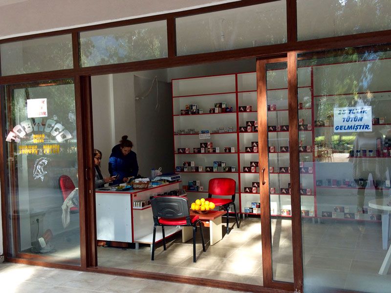 New tobacconist adjacent to the çay bahçesi (Tea Garden)