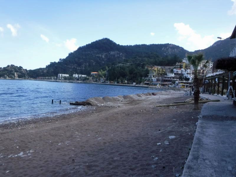 Timber has been used to extend the beach